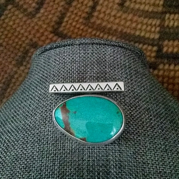Native American Navajo Turquoise Pendant - Picture 2 of 6